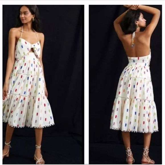 FARM Rio Dresses & Skirts - Farm Rio S multicolor pineapple midi dress